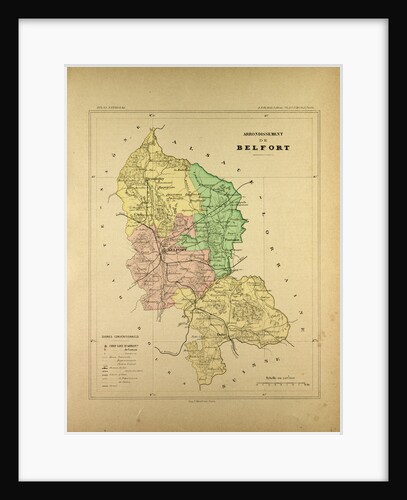 Map of Arrondissement De Belfort France by Anonymous