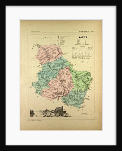 Map of Yonne France by Anonymous