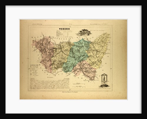 Map of Vosges France by Anonymous