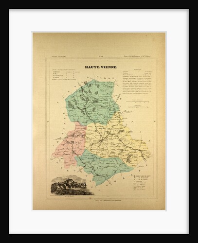 Map of Haute Vienne France by Anonymous
