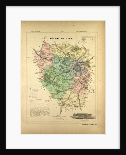 Map of Seine Et Oise France by Anonymous