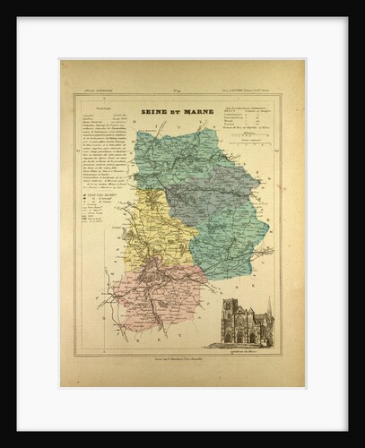 Map of Seine Et Marne France by Anonymous