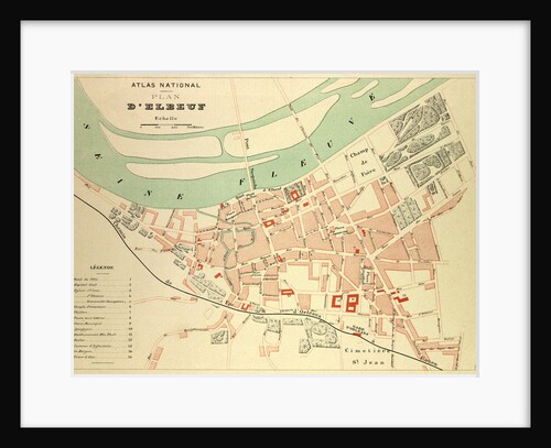 Map of Elbeuf France by Anonymous