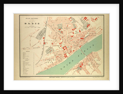 Map of Blois France by Anonymous