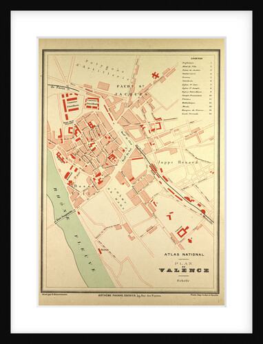 Map of Valence France by Anonymous