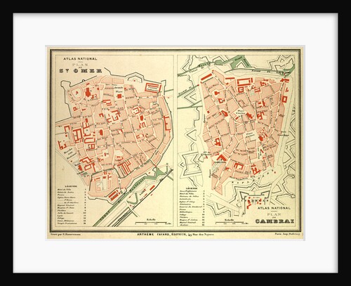 Map of St. Omer and Cambrai France by Anonymous