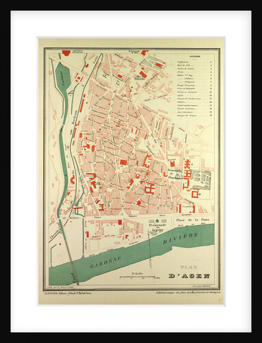 Map of Agen France by Anonymous