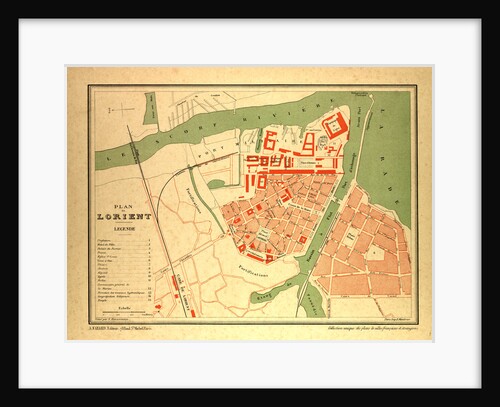 Map of Lorient France by Anonymous
