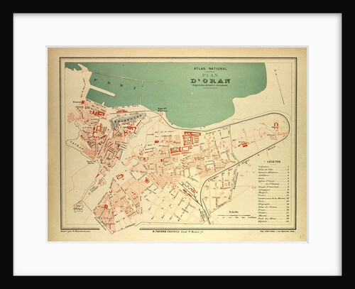 Map of Oran France by Anonymous