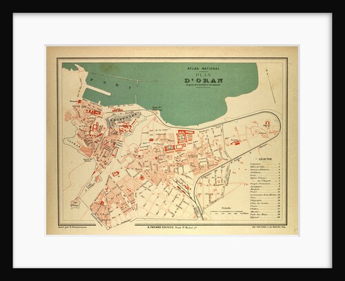 Map of Oran France by Anonymous