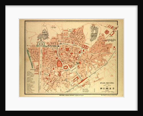 Map of Nimes France by Anonymous