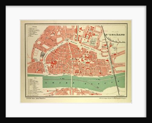 Map of Orléans France by Anonymous
