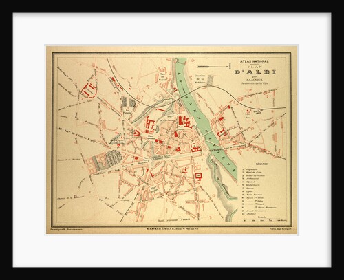Map of Albi France by Anonymous