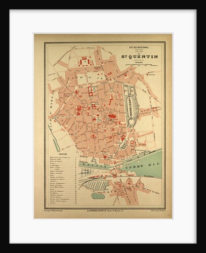 Map of St. Quentin France by Anonymous