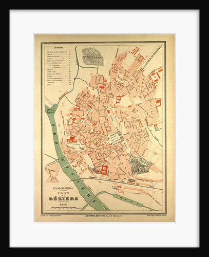 Map of Béziers France by Anonymous