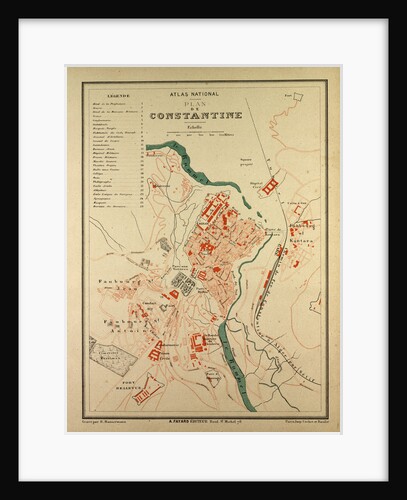 Map of Constantine France by Anonymous