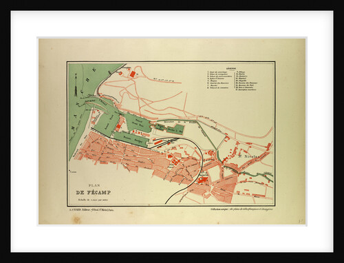 Map of Fécamp France by Anonymous