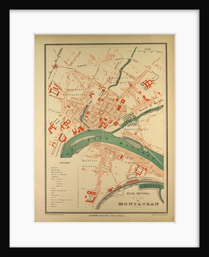 Map of Montauban France by Anonymous