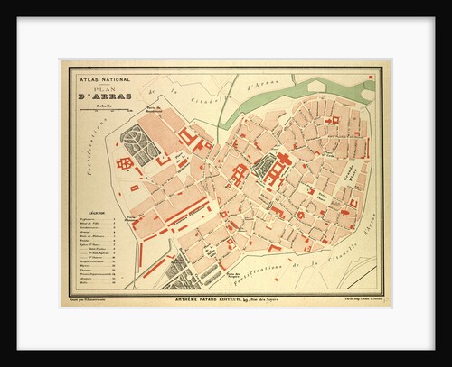 Map of Arras France by Anonymous