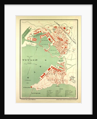 Map of Toulon France by Anonymous