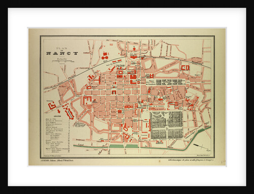 Map of Nancy France by Anonymous