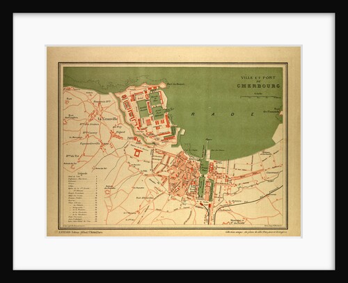 Map of Cherbourg France by Anonymous