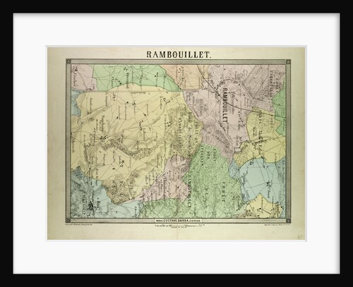 Map of Rambouillet France by Anonymous