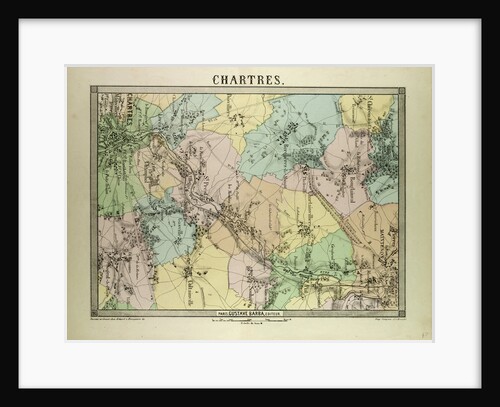 Map of Chartres France by Anonymous