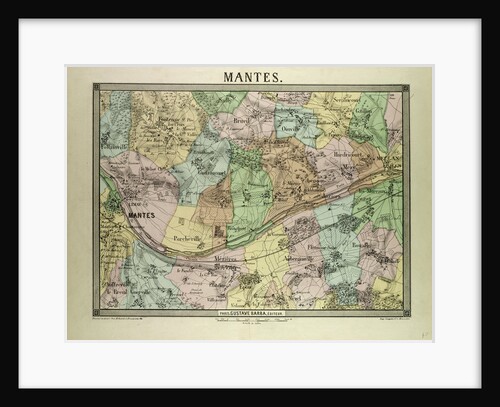 Map of Mantes France by Anonymous