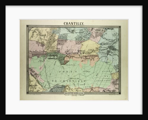 Map of Chantilly France by Anonymous