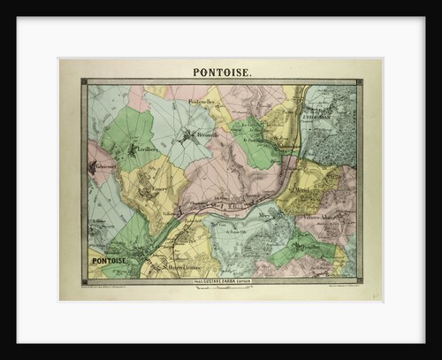Map of Pontoise France by Anonymous