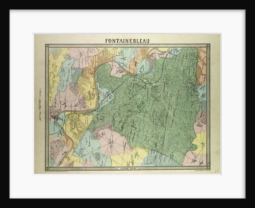 Map of Fontainebleau France by Anonymous