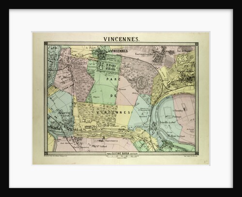 Map of Vincennes France by Anonymous