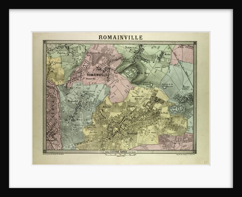 Map of Romainville France by Anonymous