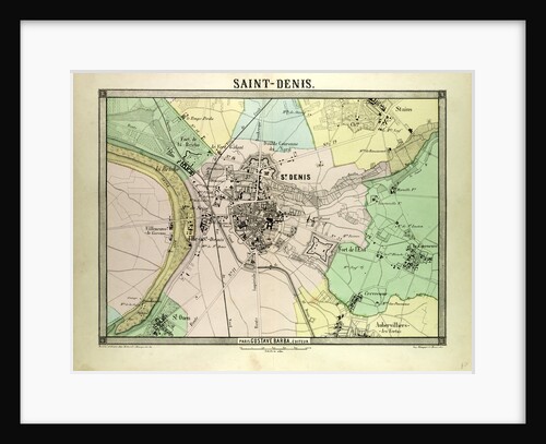 Map of Saint-Denis France by Anonymous