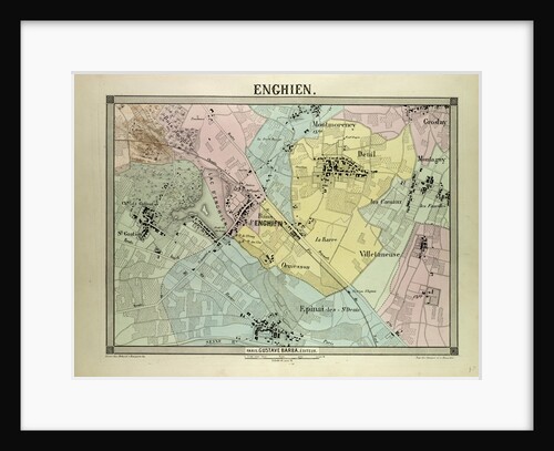 Map of Enghien France by Anonymous