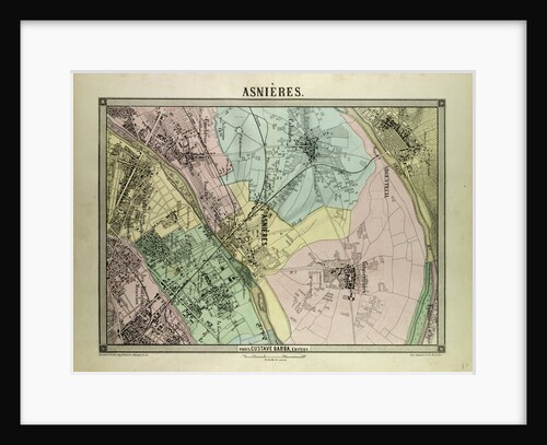Map of Asnières France by Anonymous