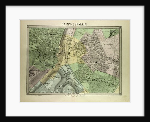 Map of Saint-Germain France by Anonymous
