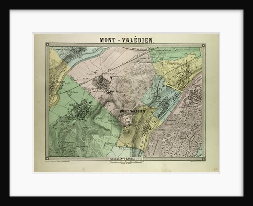 Map of Mont-Valérien France by Anonymous