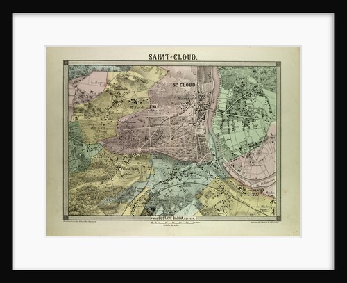 Map of Saint-Cloud France by Anonymous