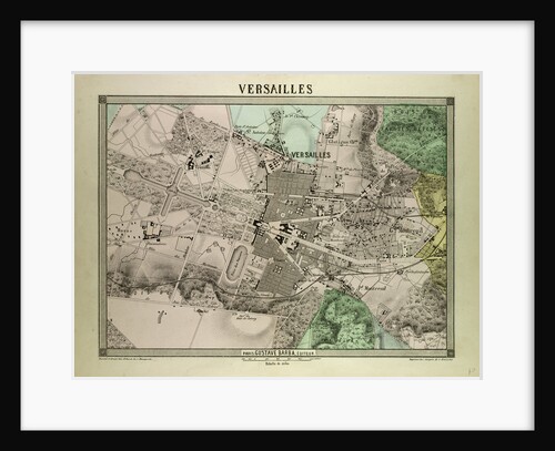 Map of Versailles France by Anonymous