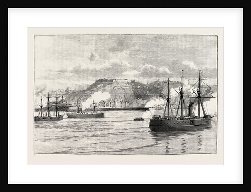 The Civil War in Chile Hostilities at Valparaiso: Exchange of Shots Between Shore Batteries and Chilian Ironclad Blanco Encalada 1891 by Anonymous