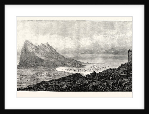 View of Gibraltar from the Queen of Spain's Chair Showing Where the Utopia Foundered. by Anonymous