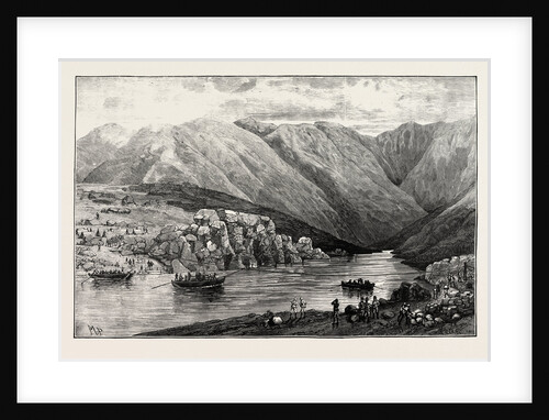 The Black Mountain Expedition: Flying Bridge Across the Indus at Bakral by Anonymous