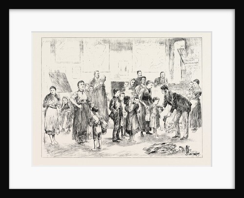 Clothing Poor Children in a West of Ireland Schoolhouse. by Anonymous