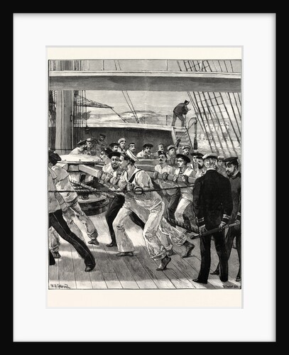 Heave Together! French and English Seamen Assisting a Stranded French Cruiser. by Anonymous
