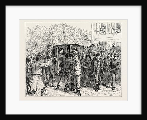 The Expulsion of Queen Natalie from Serbia: The Students Rescuing the Queen from the Gendarmes by Anonymous