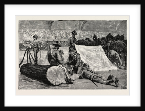 The Victoria Rifle Volunteers from Melbourne at the Military Tournament Islington: Pitching the Camp by Anonymous