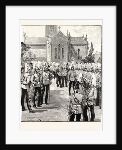 Church Parade of the Household Cavalry at Windsor UK by Anonymous