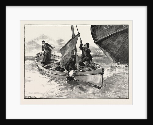 While I Grabbed Him to Help Him Inboard Abraham Was Hoisting the Sail. by Anonymous